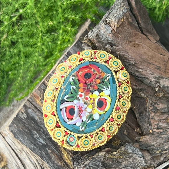 VINTAGE Micromosaic brooch - Picture 3 of 5